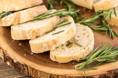 taze pişmiş resomary ekmek somun