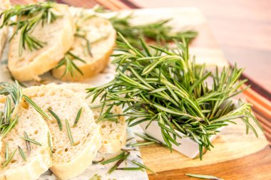 taze pişmiş resomary ekmek somun