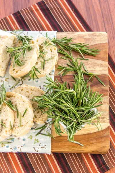 Fresh baked resomary bread loaf — Stock Photo, Image