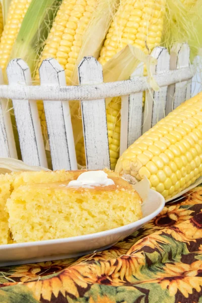 Fresh oven baked cornbread — Stock Photo, Image