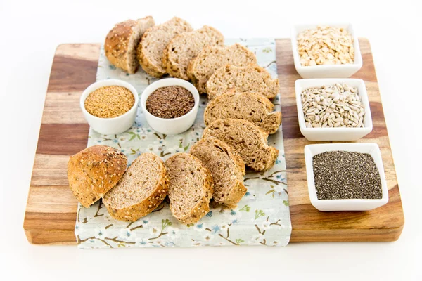 A fresh baked loaf of whole grains bread — Stock Photo, Image