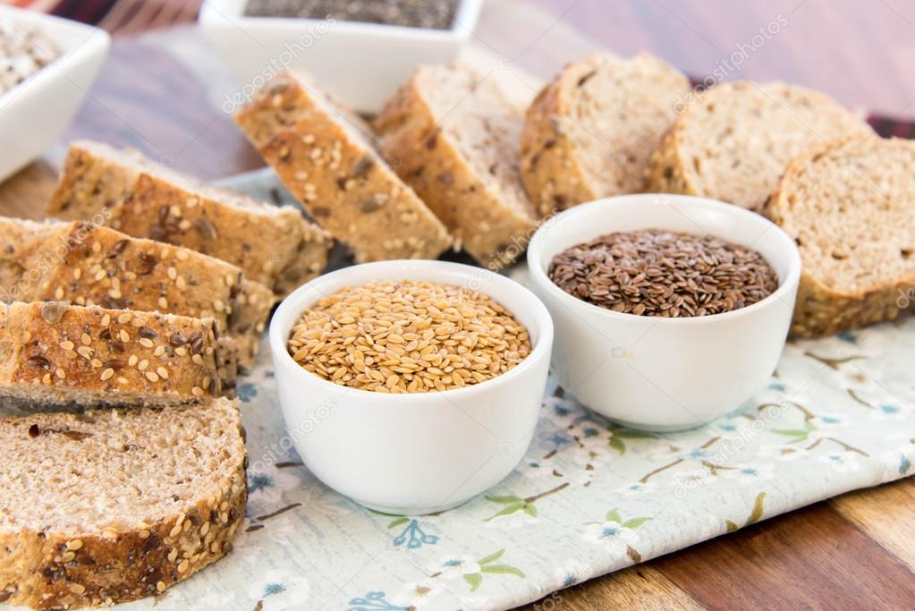 a fresh baked loaf of whole grains bread