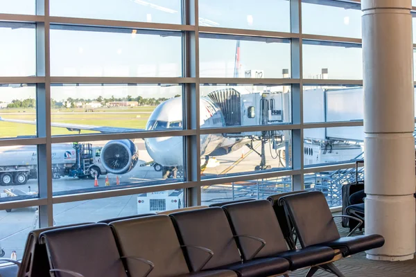 MSY, view out window of airplane — Stock Photo, Image