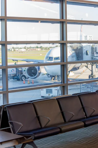 Msy, Blick aus dem Flugzeugfenster — Stockfoto