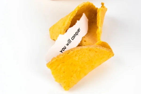 Otworzyć fortune cookie - uda — Zdjęcie stockowe