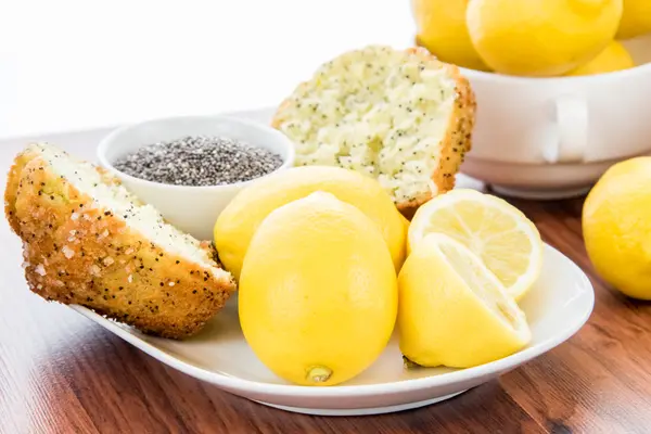 Fresh baked lemon poppyseed muffins — Stock Photo, Image