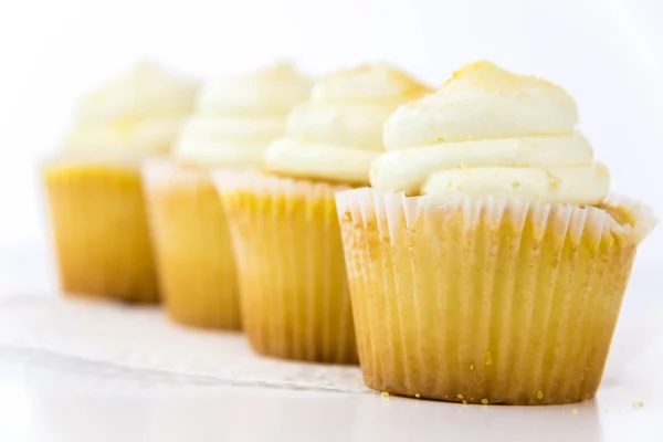 Yellow lemon cupcake — Stock Photo, Image