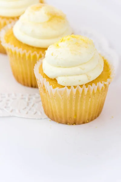 Yellow lemon cupcake — Stock Photo, Image