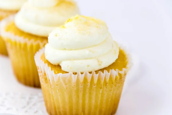 Yellow lemon cupcake — Stock Photo, Image