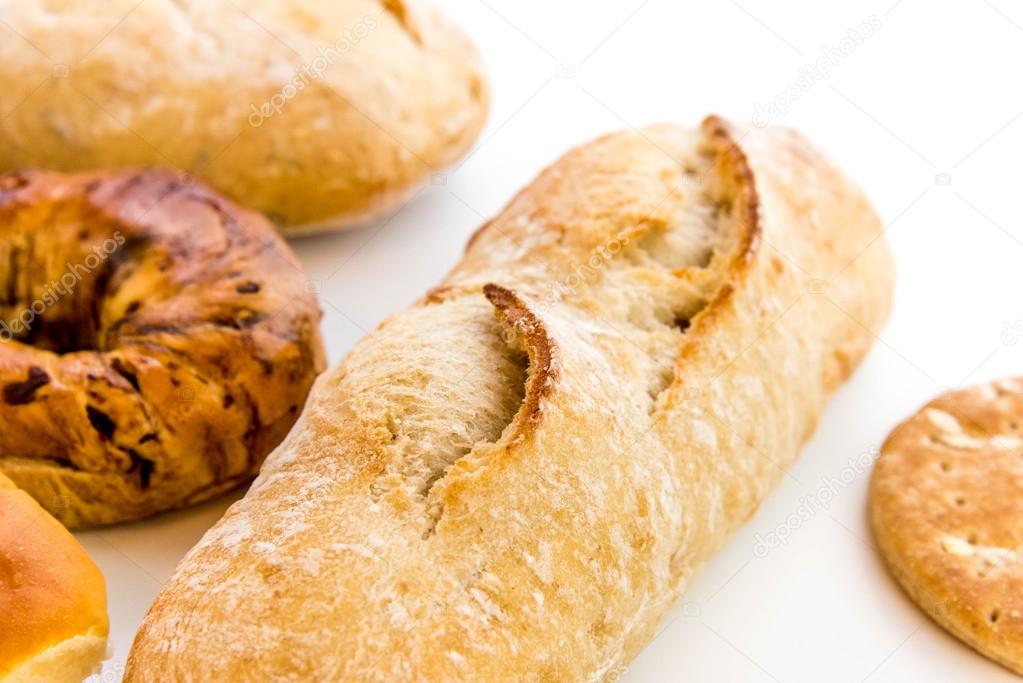 assortment of fresh baked breads