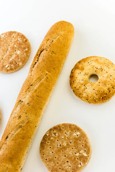 Surtido de panes recién horneados — Foto de Stock