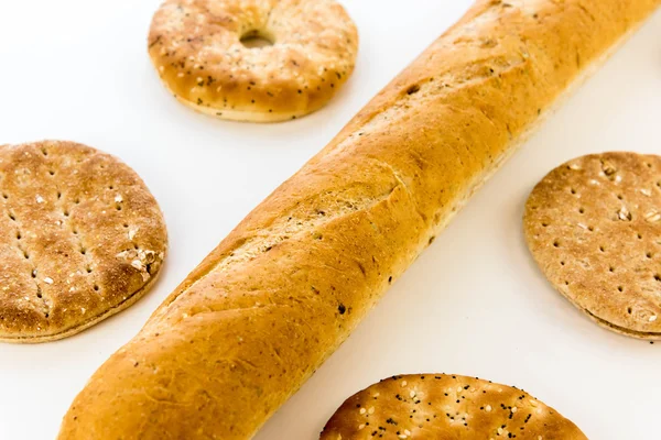 Assortment of fresh baked breads — Stock Photo, Image