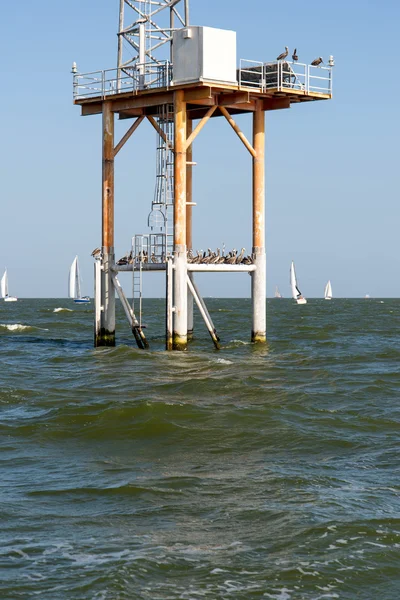 Zeiljacht in de open oceaan — Stockfoto