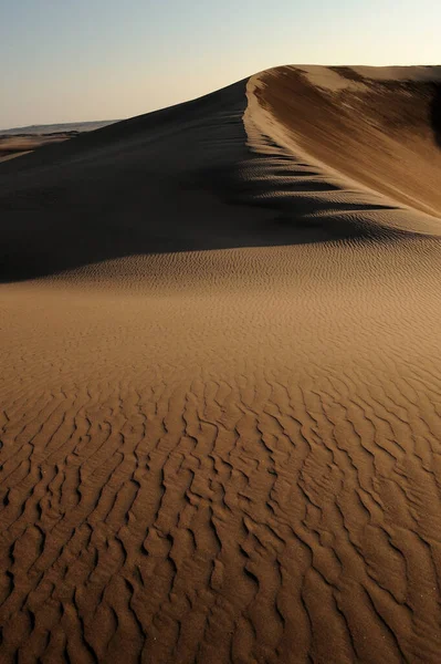 Une Dune Forme Artistique Avec Propre Empreinte Digitale Dans Namib — Photo