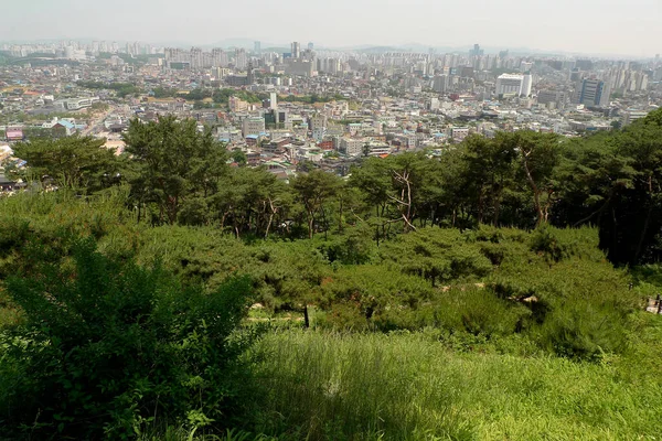 View Greenery Suraksan Framing Seoul City South Korea — Stock Photo, Image