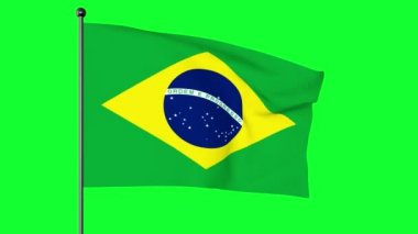 Yeşil ekran. Brezilya bayrağı, Verde e amarela, Auriverde, yeşil bir alanda sarı bir eşkenar dörtgen içinde 