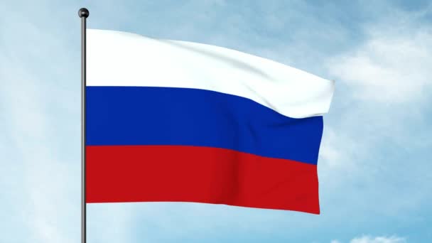 Иллюстрация Флаг Российской Федерации Представляет Собой Трехцветный Флаг Состоящий Трех — стоковое видео