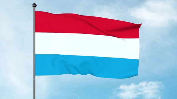 Ілюстрація Прапор Люксембургу Дорівнює Горизонтальним Смугам Триколору Червоного Білого Світло — стокове фото