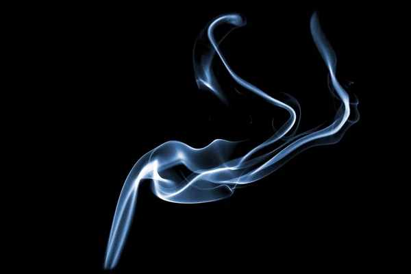 Smoke with lights on black background — Stock Photo, Image