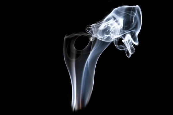 Smoke with lights on black background — Stock Photo, Image