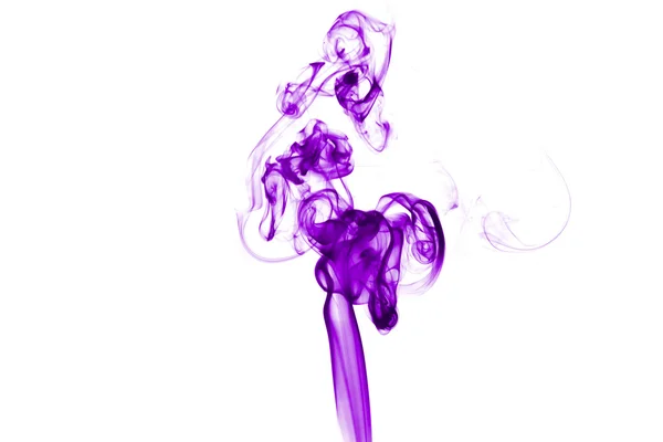 Purple smoke on white background — Stock Photo, Image