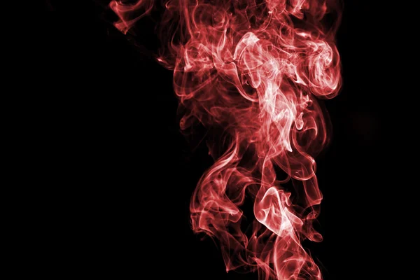 Red smoke on black background — Stock Photo, Image