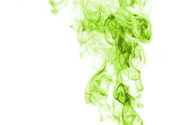 Zöld füst fehér háttér — Stock Fotó