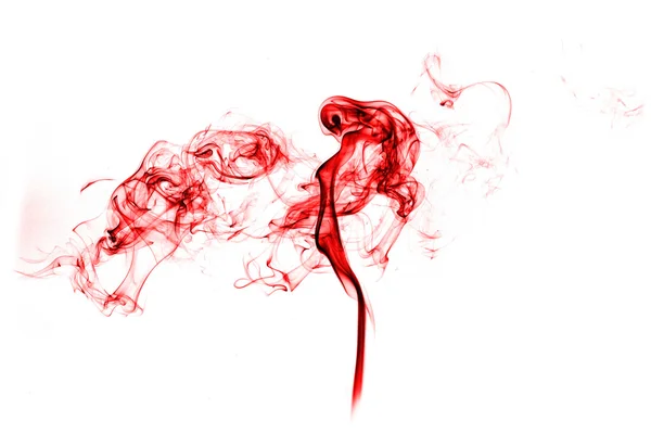 Röd rök isolerad på vit bakgrund — Stockfoto