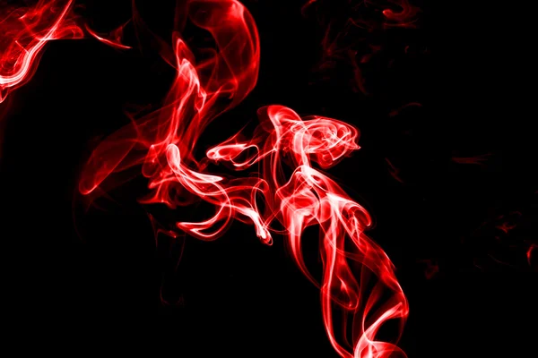 Red smoke isolated on back background — Stock Photo, Image