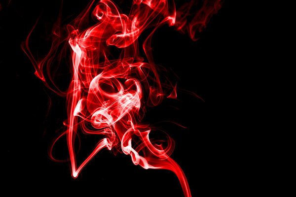 Red smoke with light on back background