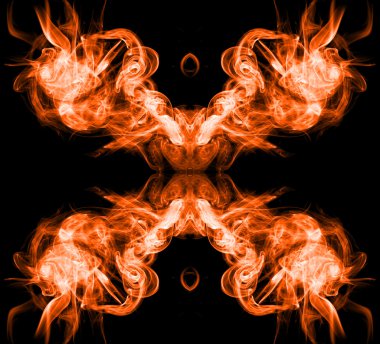 duman siyah arka plan üzerine güzel bir denge.