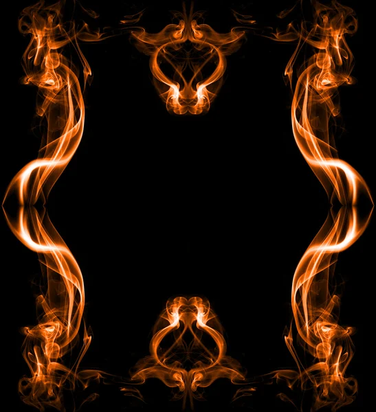 Fire frame made of smoke — Stock Photo, Image