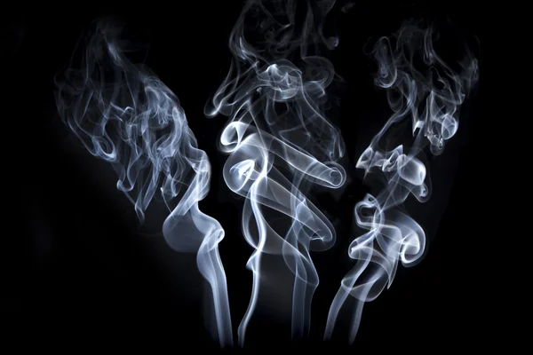 Smoke on black background — Stock Photo, Image