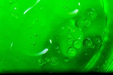 Soyut Yeşil baloncuklar su