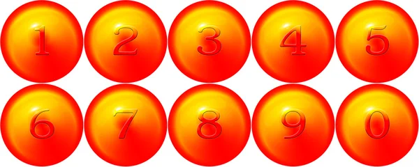 Golen ball and Numeric — Stock Photo, Image