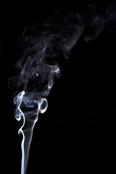 Smoke isolate on black background — Stock Photo, Image