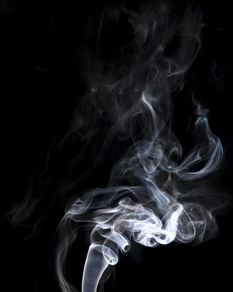 Gray smoke on a black background. — Stock Photo, Image