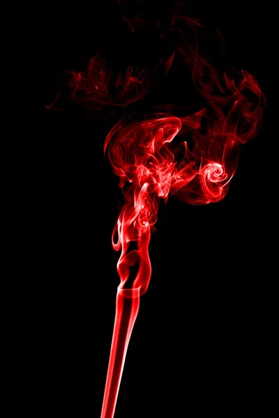 Smoke red on a black background. — Stock Photo, Image