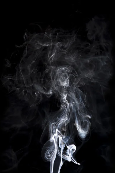 Gray smoke on a black background. — Stock Photo, Image