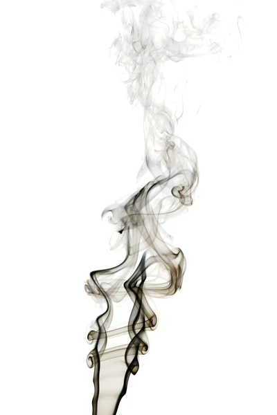 Fumaça cinza abstrata no fundo branco — Fotografia de Stock