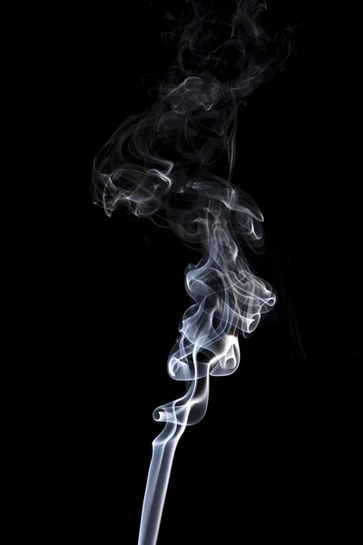 Gray smoke on a black background. — Stock Photo, Image