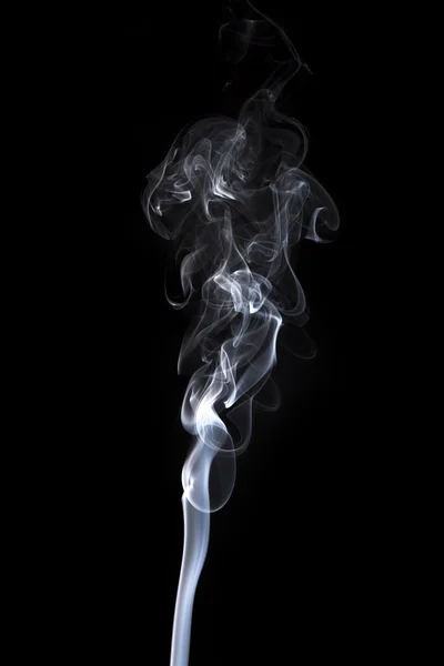 Gray smoke on a black background. — Stock Photo, Image