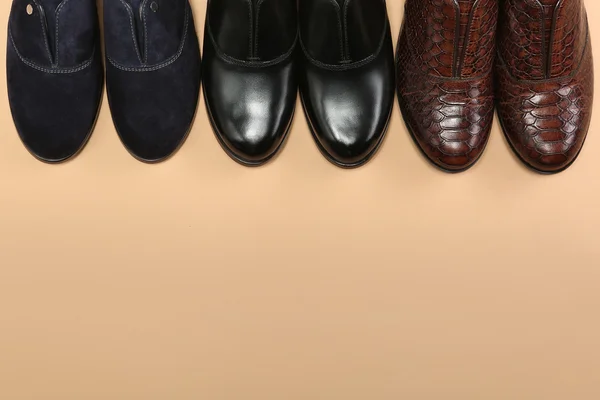 Элегантная мужская обувь вид сверху — стоковое фото