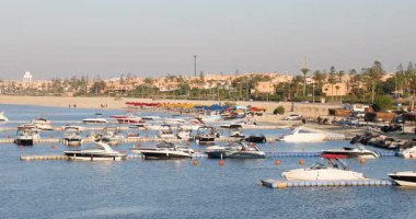 Beautiful view of the residential complex Marina in the center of El Alamein, Egypt
