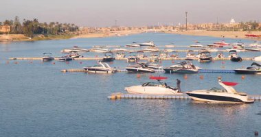 Beautiful view of the residential complex Marina in the center of El Alamein, Egypt