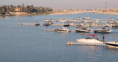 Beautiful view of the residential complex Marina in the center of El Alamein, Egypt