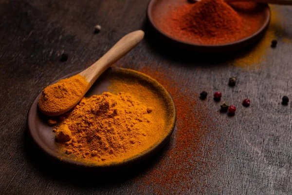 Turmeric powder in a ceramic bowl