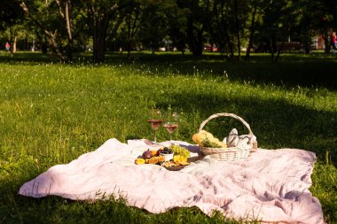 Yazın kırsalda piknik.