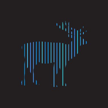 Geyik Noel tatil vektör kartı