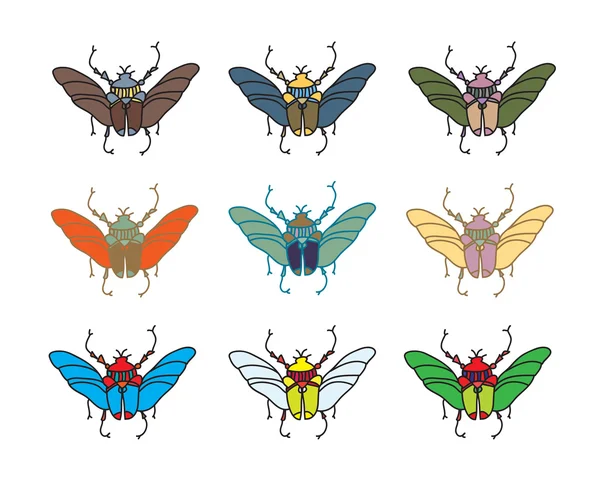 Escarabajo de color de vector — Archivo Imágenes Vectoriales